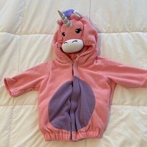 Pink Unicorn Hooded Baby Costume